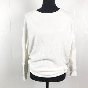 Athleta White Stretchy Cozy Round Hem Sweater